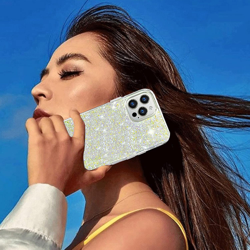 Калъф за Xiaomi Redmi Note 13 Pro 4G / Poco M6 Pro 4G, Techsuit, Блестящ брокат, Розов