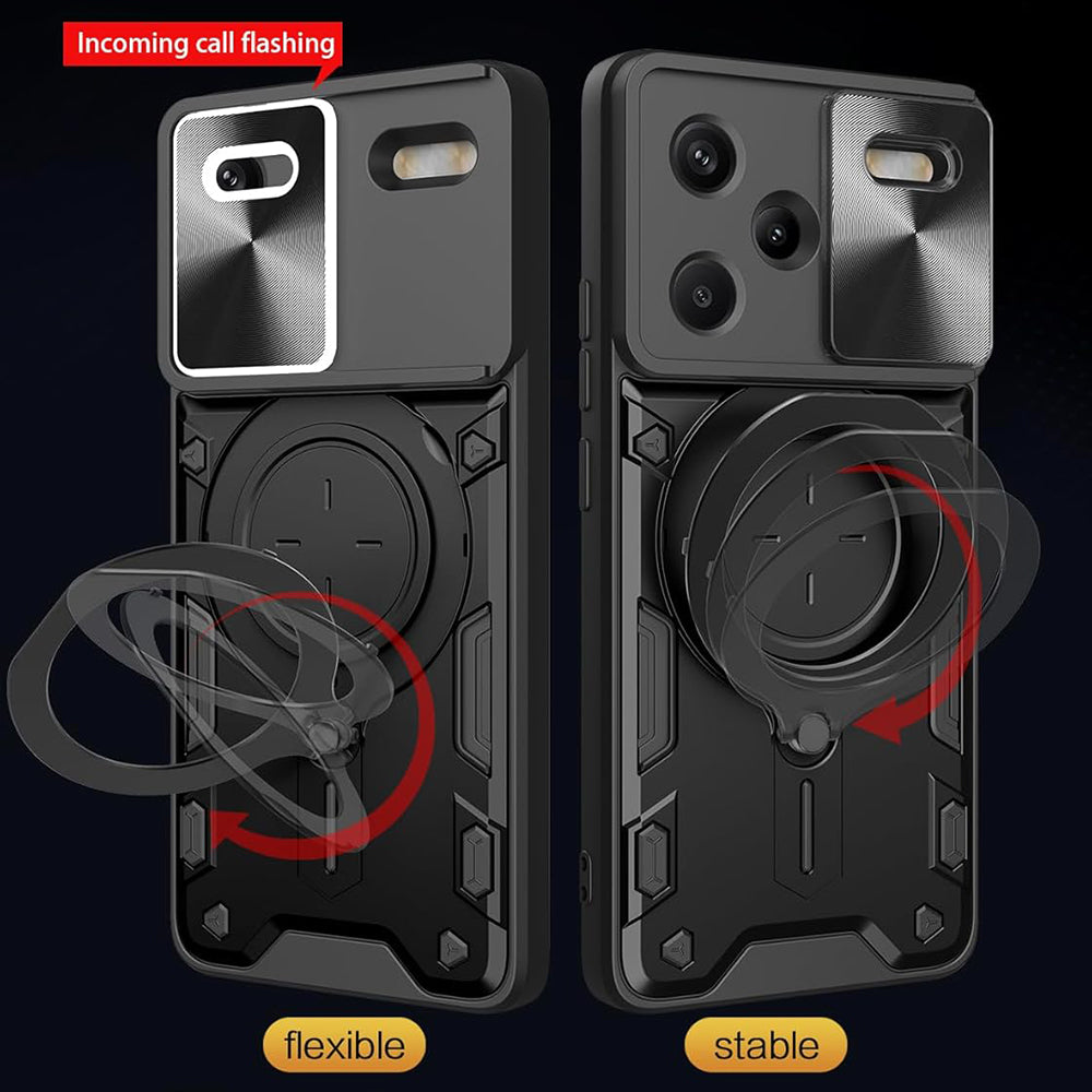 Калъф за Xiaomi Redmi Note 13 Pro+, Techsuit, CamGuard Pro, Черен