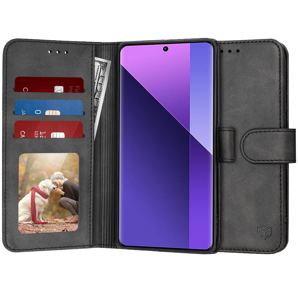 Калъф за Xiaomi Redmi Note 13 Pro+, Techsuit, Diary Book, Черен