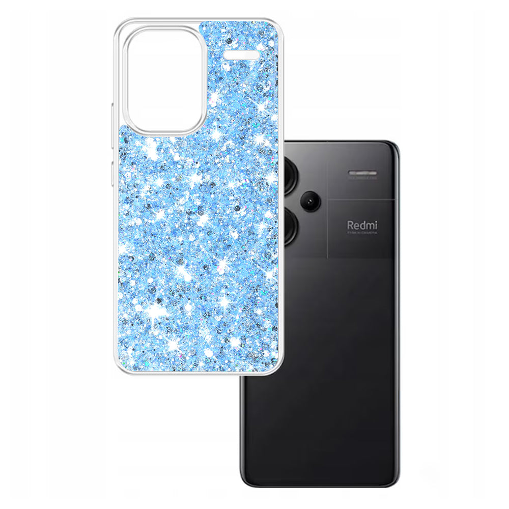 Калъф за Xiaomi Redmi Note 13 Pro+, Techsuit, Sparkly Glitter, Син