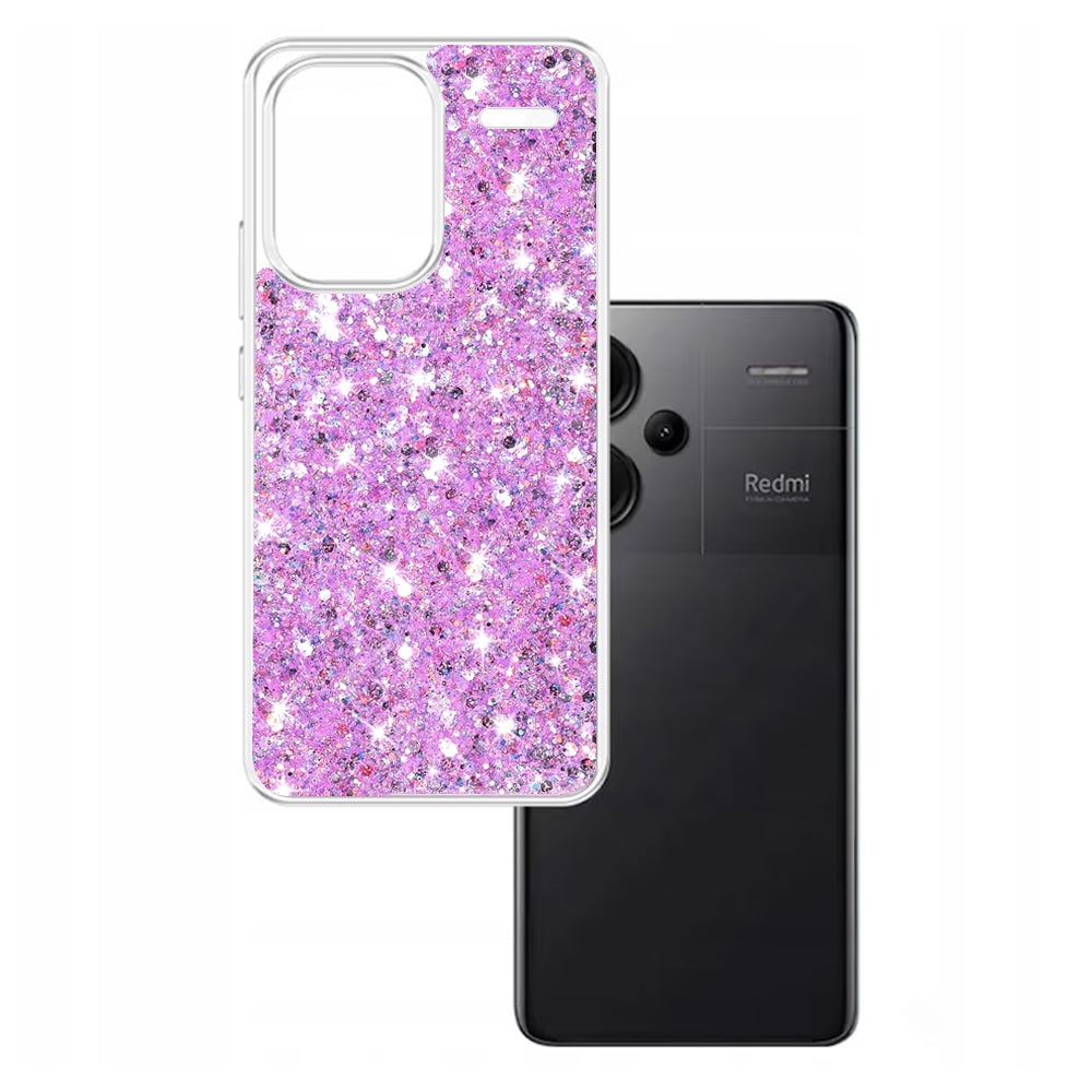 Калъф за Xiaomi Redmi Note 13 Pro+, Techsuit, Sparkly Glitter, Magenta