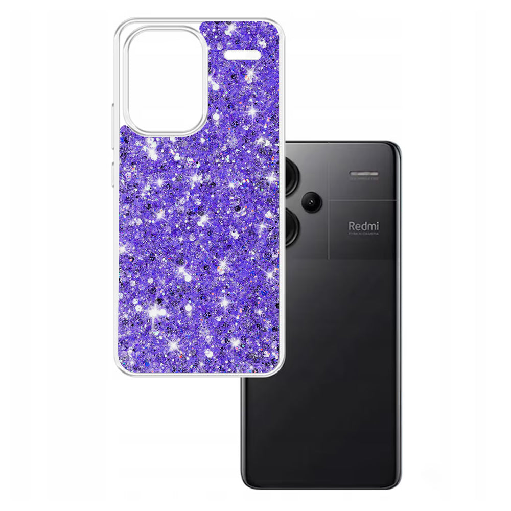 Калъф за Xiaomi Redmi Note 13 Pro+, Techsuit, Sparkly Glitter, Лилав