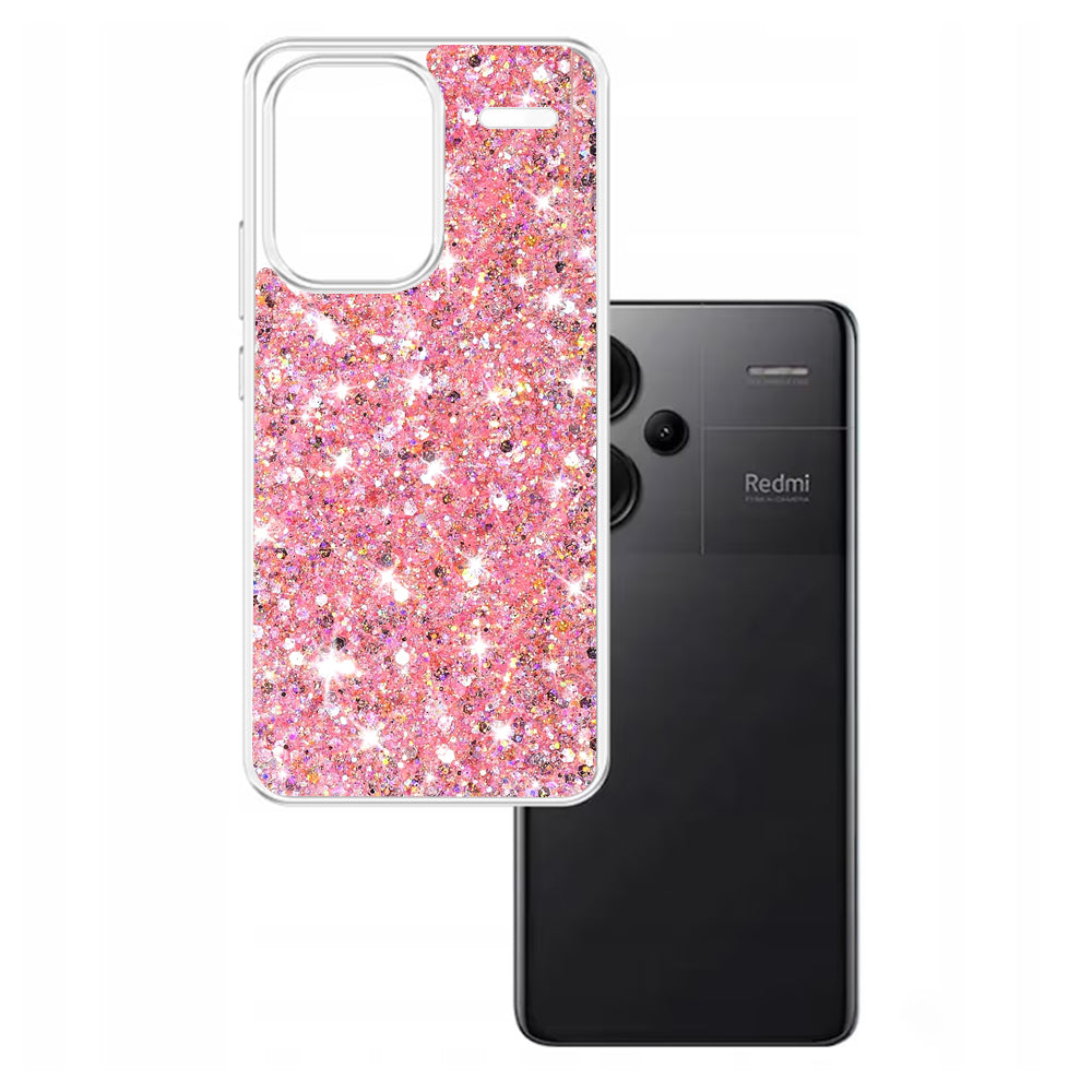 Калъф за Xiaomi Redmi Note 13 Pro+, Techsuit, Sparkly Glitter, Розов