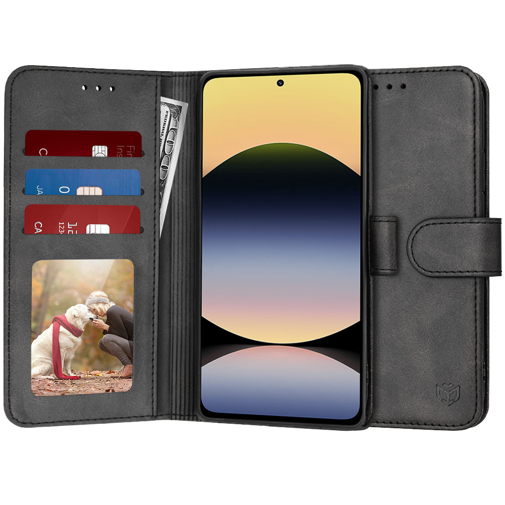 Калъф за Xiaomi Redmi Note 14 4G (Регионален), Techsuit, Diary Book, Черен
