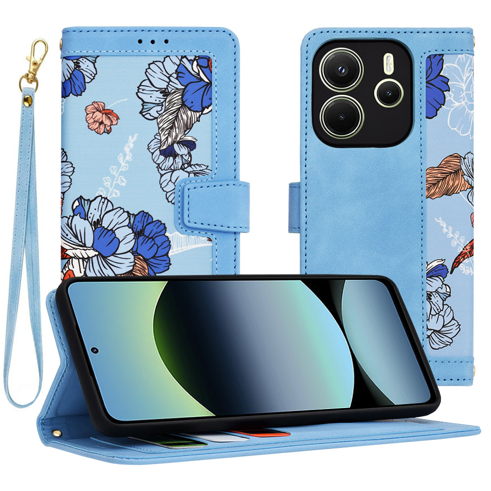 Калъф за Xiaomi Redmi Note 14 4G (Регионален), Techsuit, FlipCraft, Син