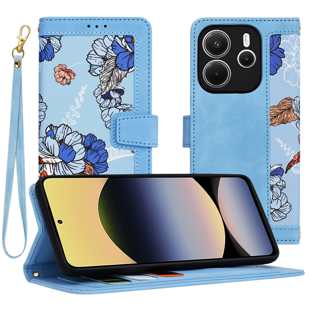 Калъф за Xiaomi Redmi Note 14 4G (Стандарт), Techsuit, FlipCraft, Син
