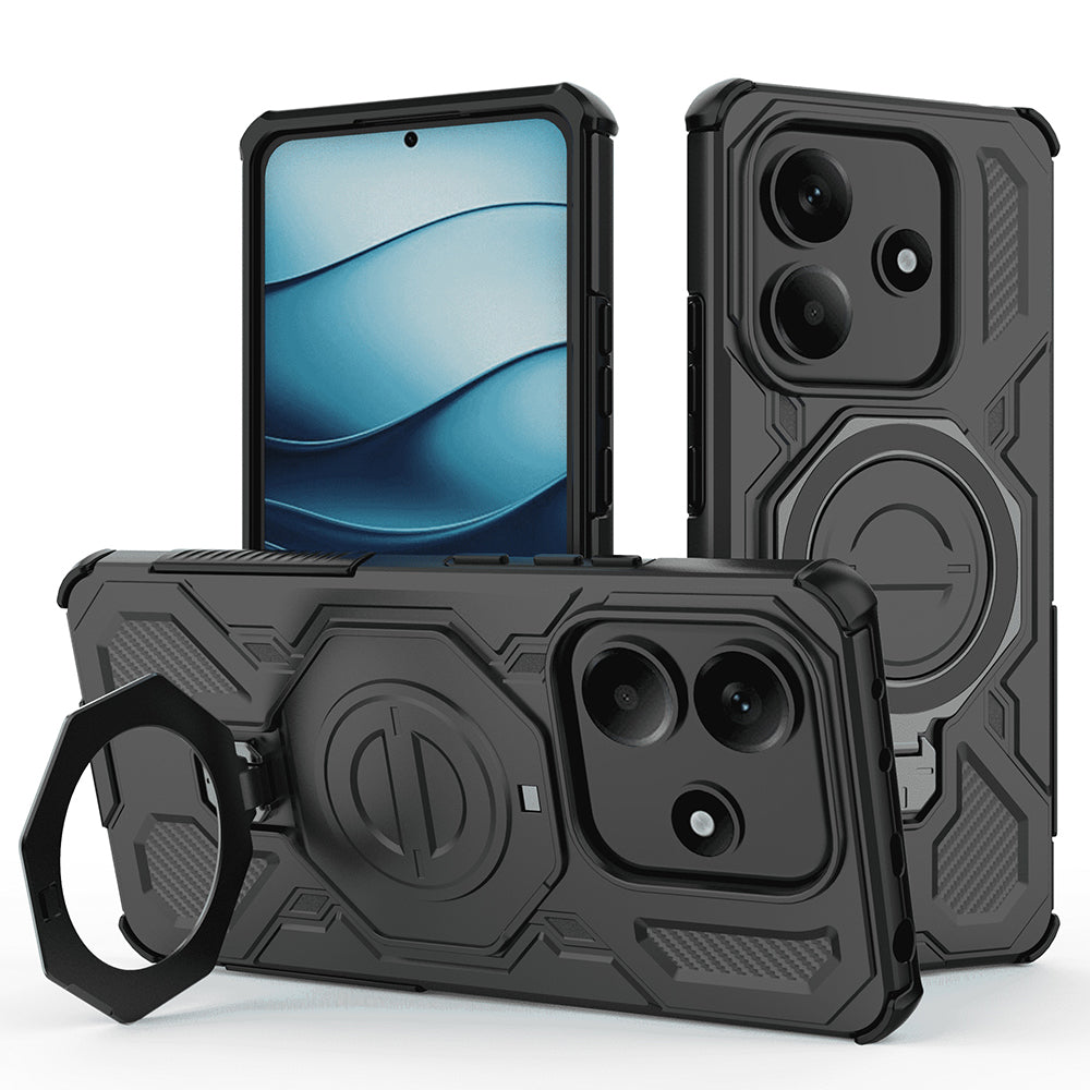 Калъф за Xiaomi Redmi Note 14 5G, Techsuit, Carbon Shield Pro, Черен