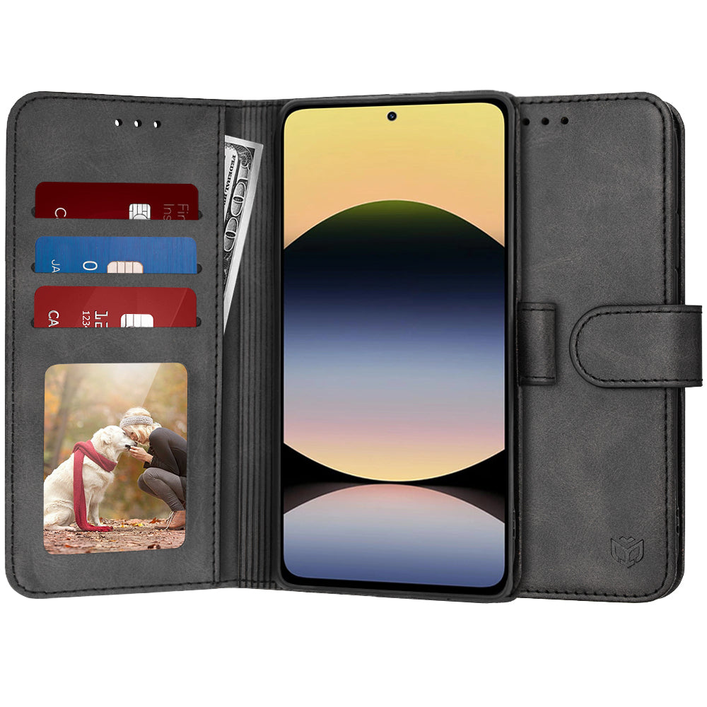 Калъф за Xiaomi Redmi Note 14 5G, Techsuit, Diary Book, Черен