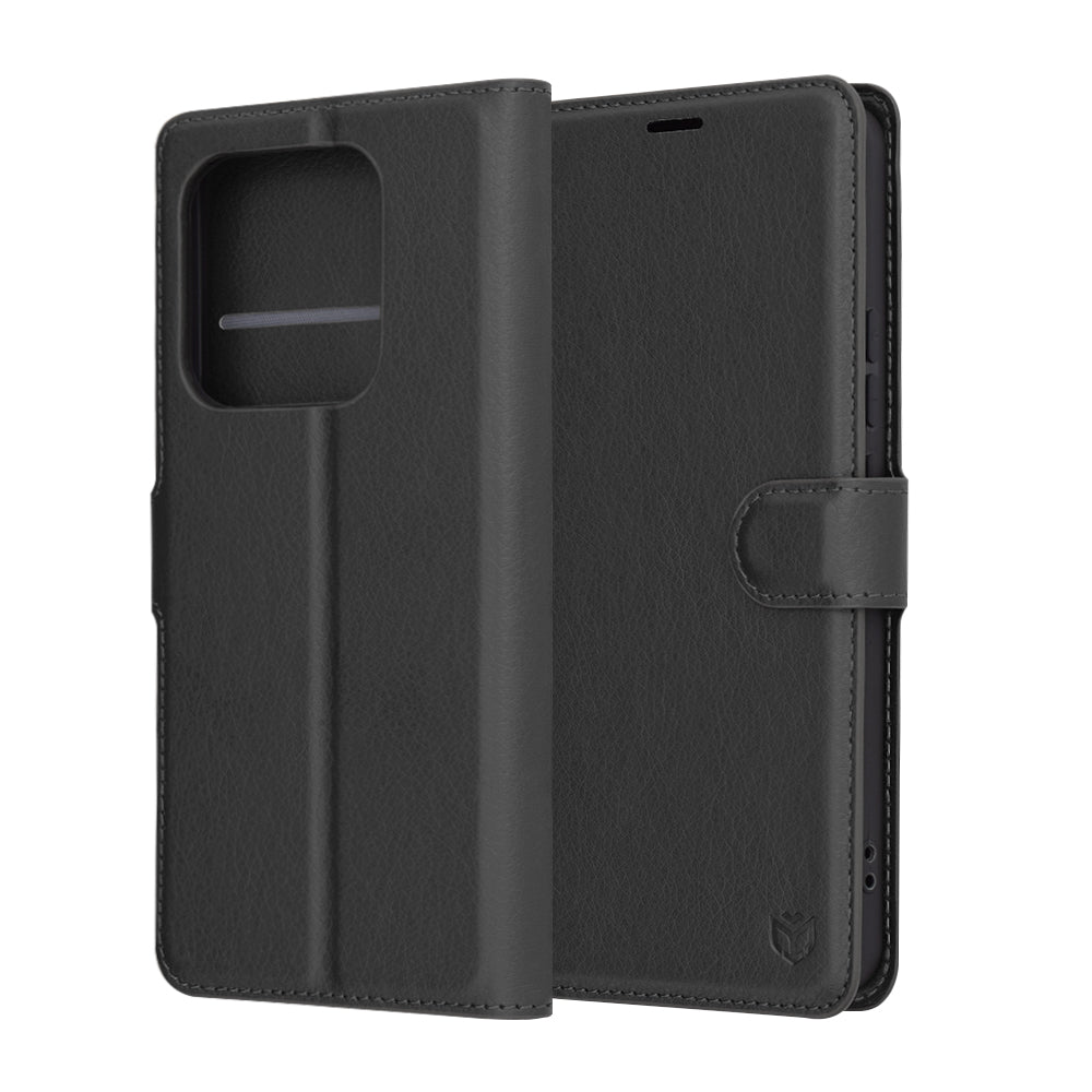 Калъф за Xiaomi Redmi Note 14 5G, Techsuit, Leather Folio, Черен