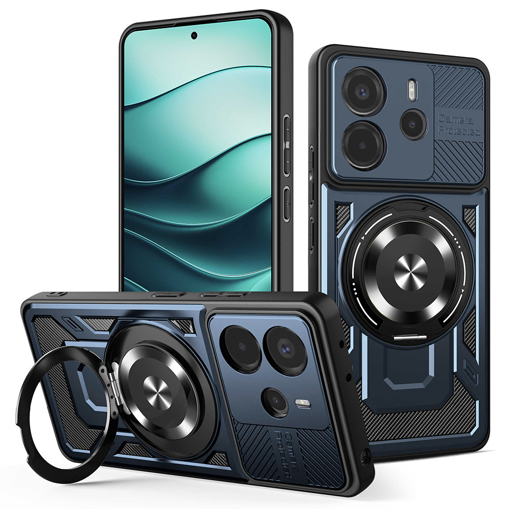 Калъф за Xiaomi Redmi Note 14 5G, Techsuit, RuggedCam, Син