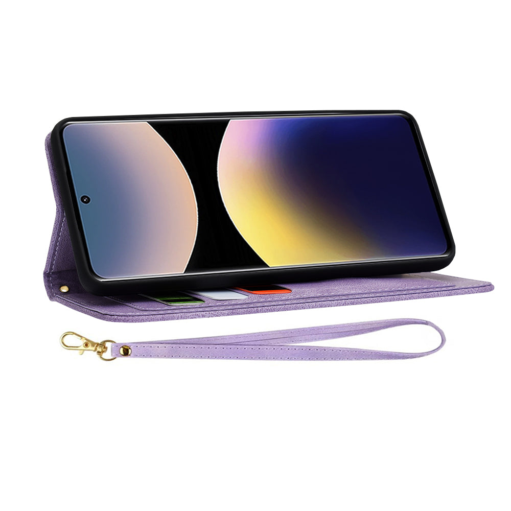 Калъф за Xiaomi Redmi Note 14 Pro 4G, Techsuit, FlipCraft, Лилав