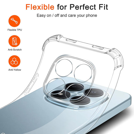 Калъф за Xiaomi Redmi Note 15 Pro 4G, Techsuit, Shockproof Clear, Прозрачен