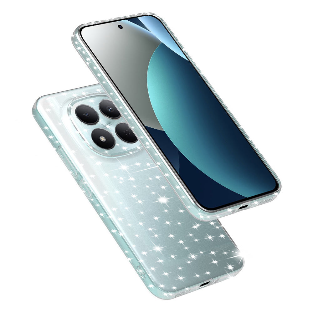 Калъф за Xiaomi Redmi Note 15 Pro 5G, Techsuit, SparkleSkin, Прозрачен