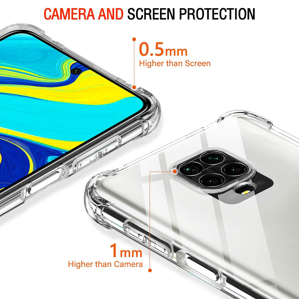 Калъф за Xiaomi Redmi Note 9S / Note 9 Pro / Note 9 Pro Max, Techsuit, противоударен прозрачен, прозрачен