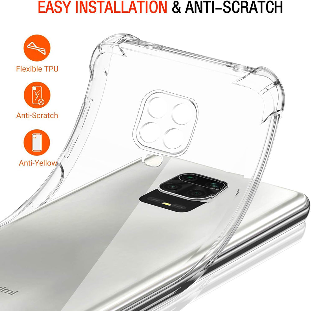 Калъф за Xiaomi Redmi Note 9S / Note 9 Pro / Note 9 Pro Max, Techsuit, противоударен прозрачен, прозрачен