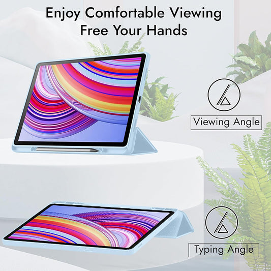 Калъф за Xiaomi Redmi Pad Pro / Pad / Pad Pro 5G, Techsuit, Flex Trifold, Тъмносин