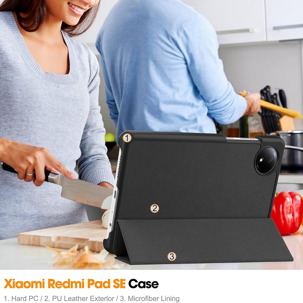 Калъф за Xiaomi Redmi Pad SE 8.7, Techsuit, FoldPro, Черен