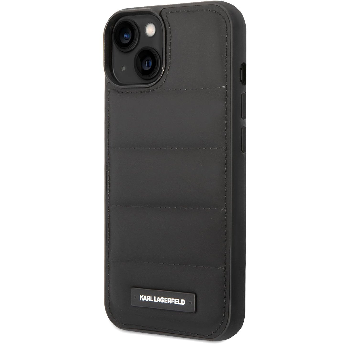 Калъф за Apple iPhone 14 Plus, Karl Lagerfeld, Quilted Puffy Metal Logo, Черен