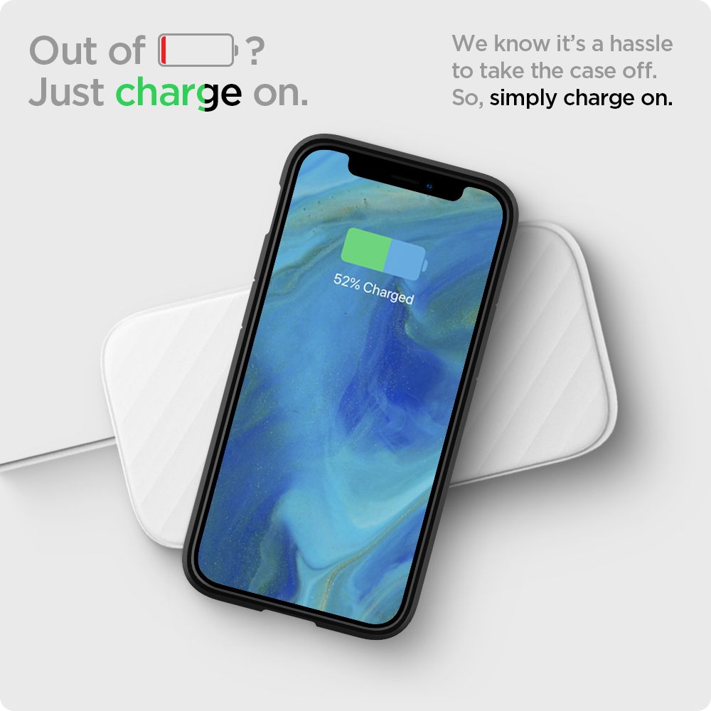 Калъф за Apple iPhone 12 / 12 Pro, Spigen, Ultra Hybrid, Черен ACS01703