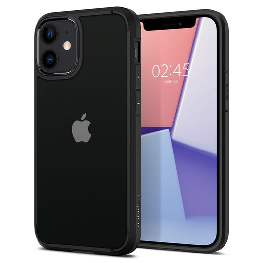 Калъф за Apple iPhone 12 / 12 Pro, Spigen, Ultra Hybrid, Черен ACS01703