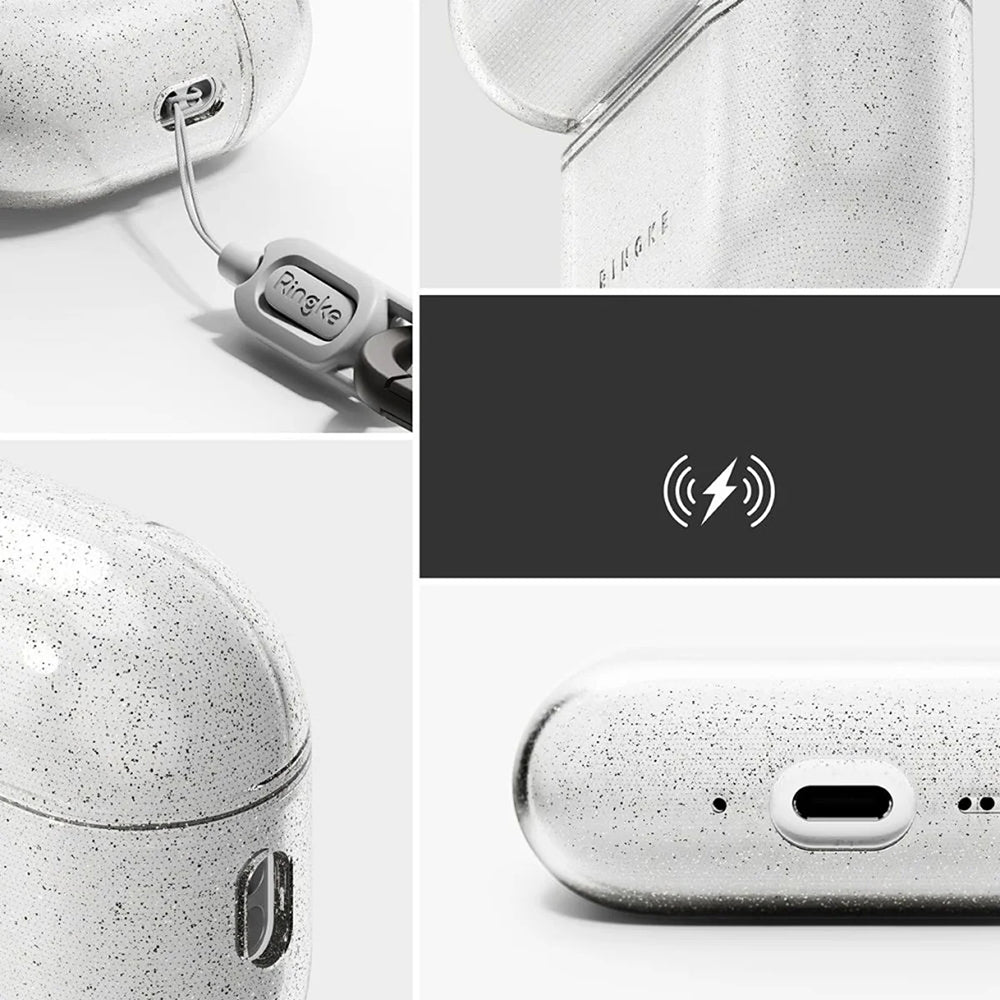 Калъф Ringke Air Glitter за Apple AirPods Pro 3, Прозрачен