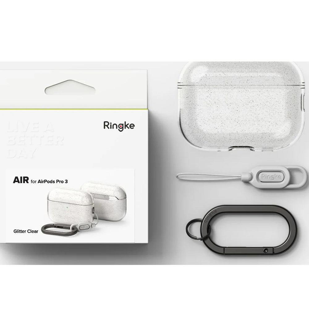 Калъф Ringke Air Glitter за Apple AirPods Pro 3, Прозрачен