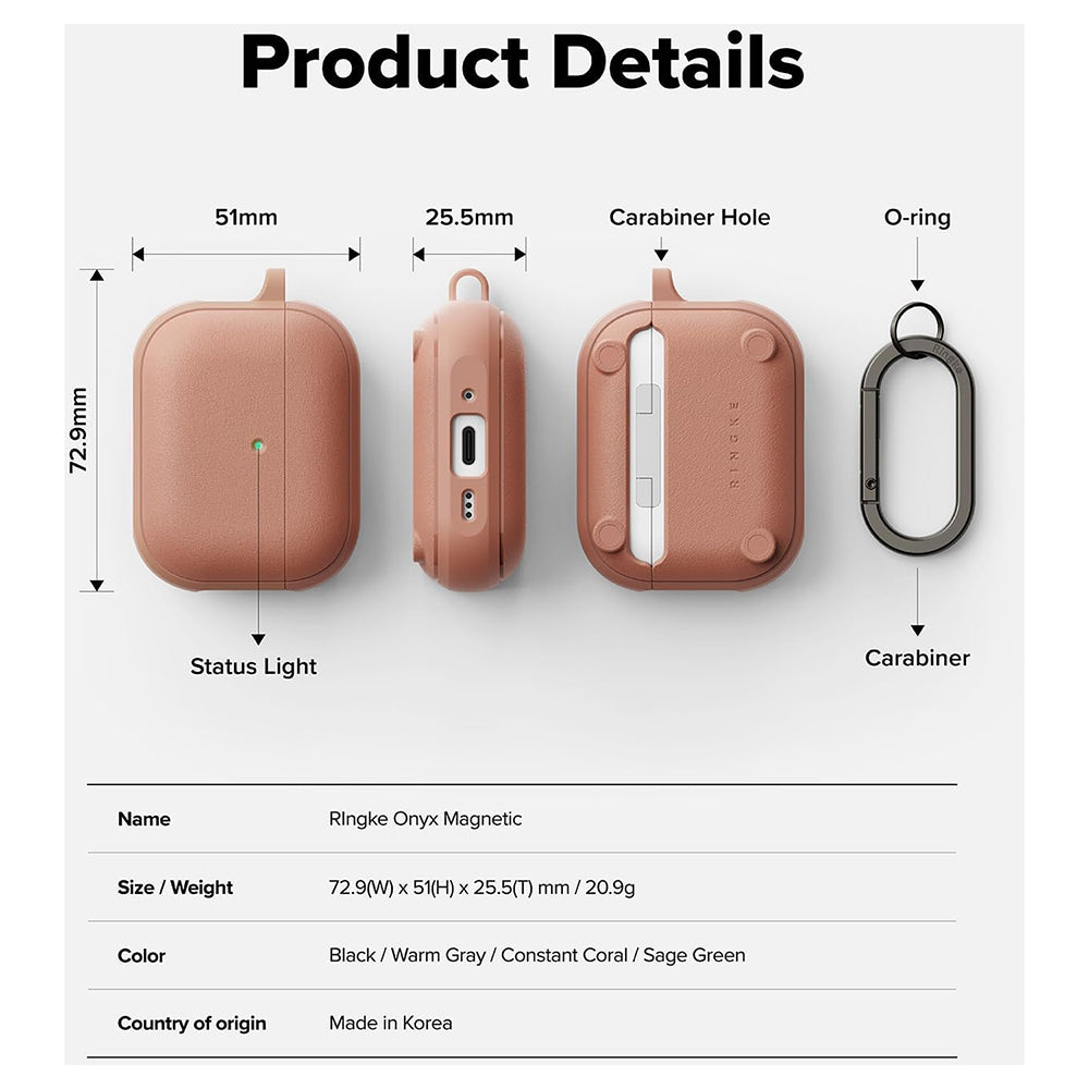 Калъф Ringke Onyx Magnetic Apple AirPods Pro 3, Бронз