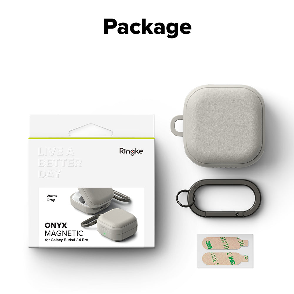 Калъф Ringke Onyx Magnetic за Samsung Galaxy Buds4 / Buds4 Pro, Сив