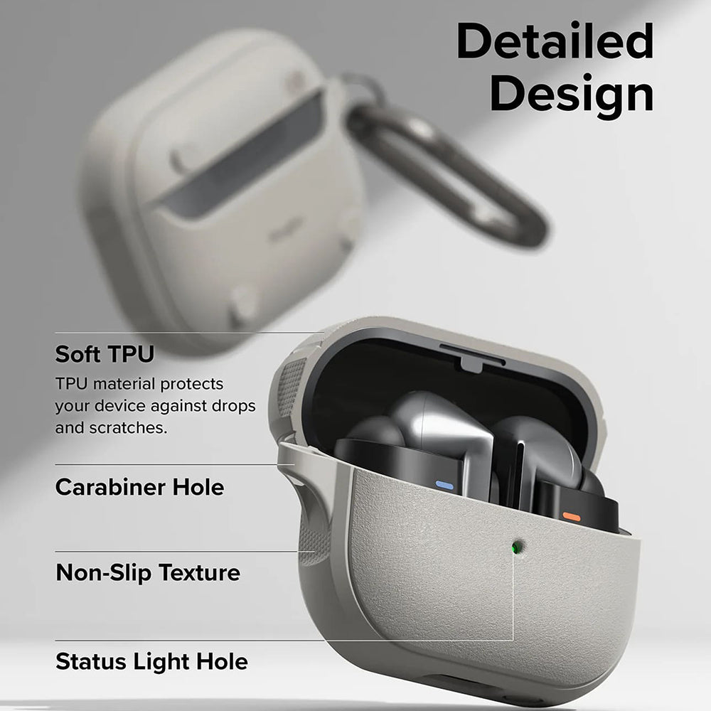 Калъф Ringke Onyx Magnetic за Samsung Galaxy Buds3 FE / Buds3 Pro / Buds3, Сив