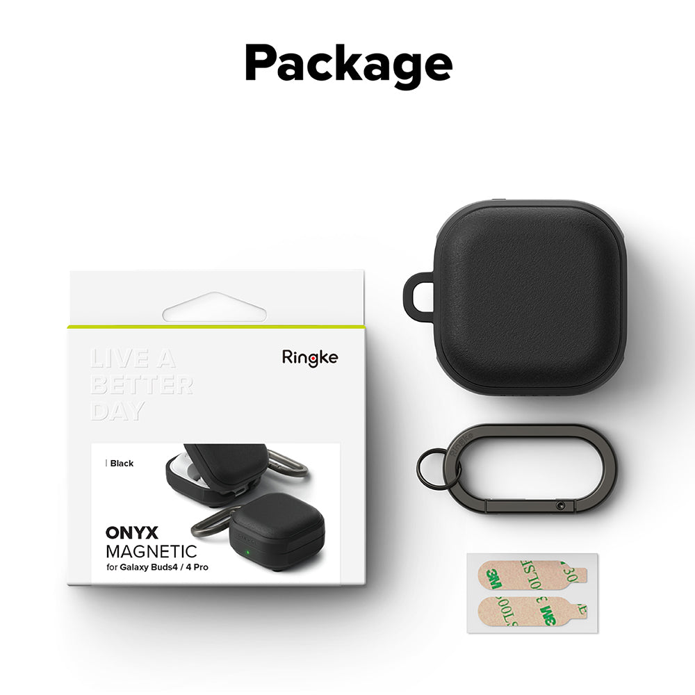 Калъф Ringke Onyx Magnetic за Samsung Galaxy Buds4 / Buds4 Pro, Черен