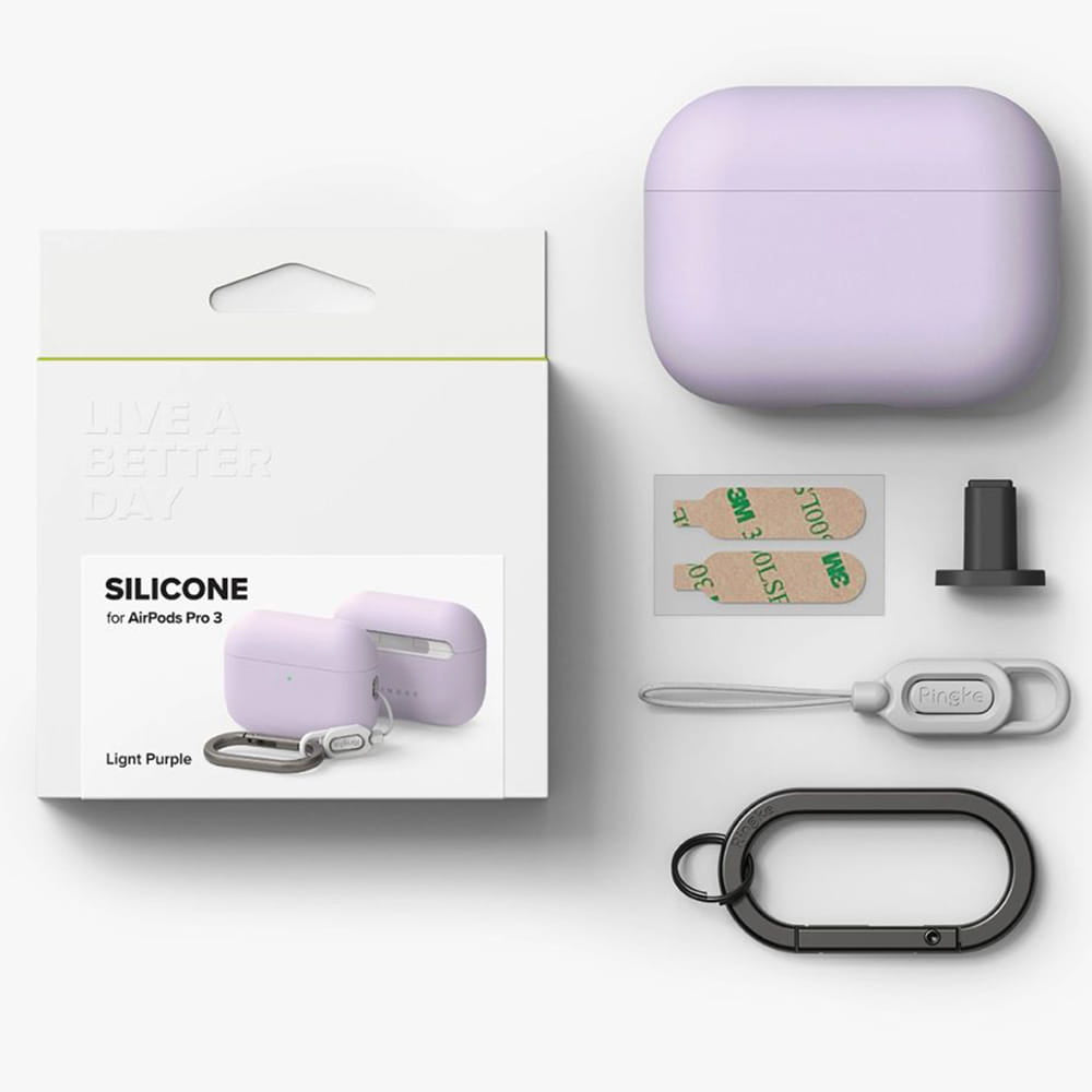 Калъф Ringke за Apple AirPods Pro 3, Светло лилав