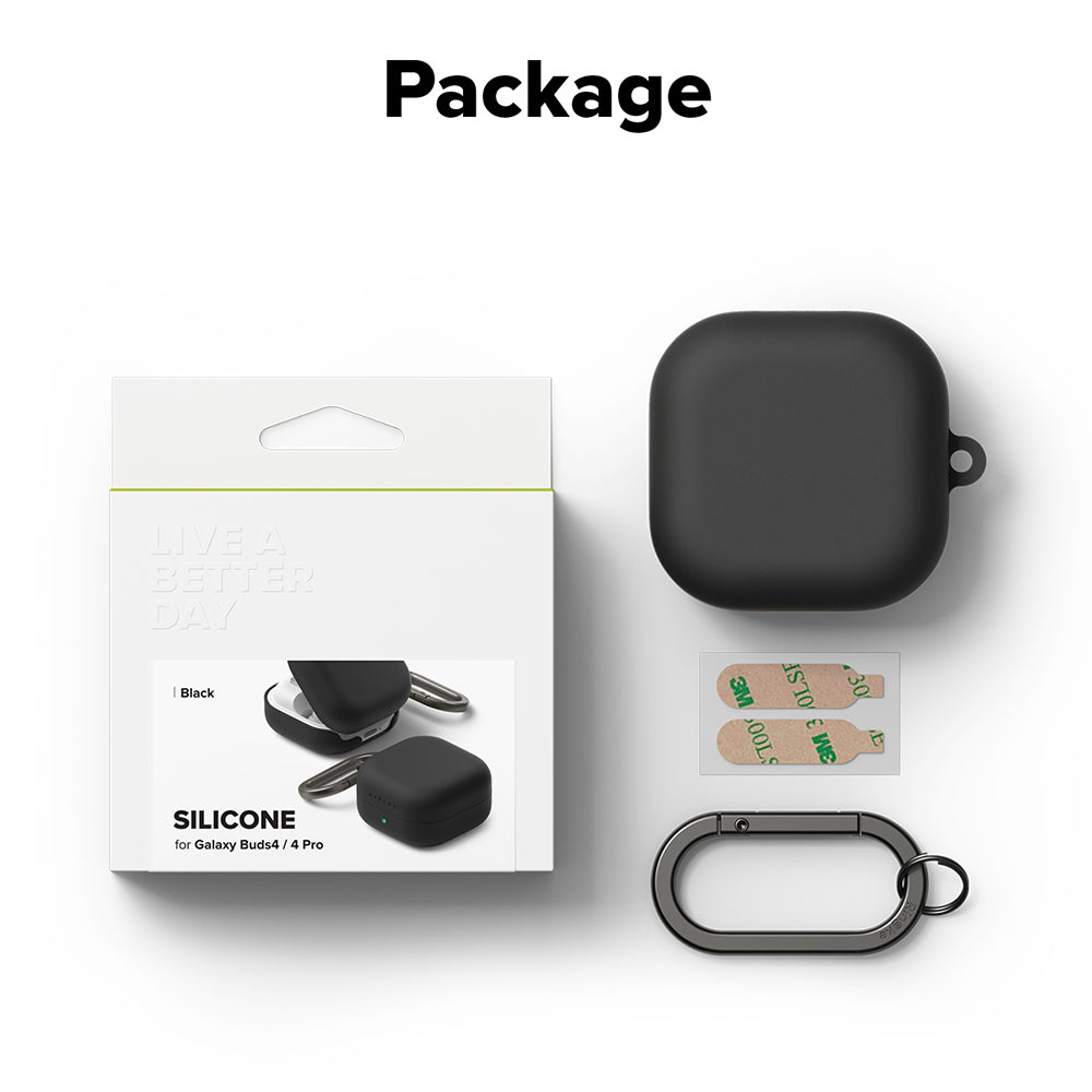 Ringke Case for Samsung Galaxy Buds4 / Buds4 Pro, Black