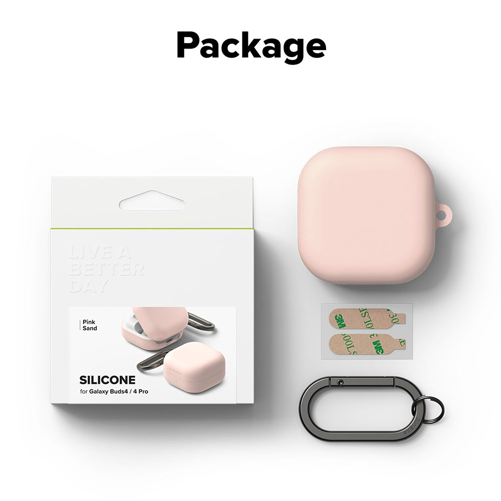 Калъф Ringke за Samsung Galaxy Buds4 / Buds4 Pro, розов