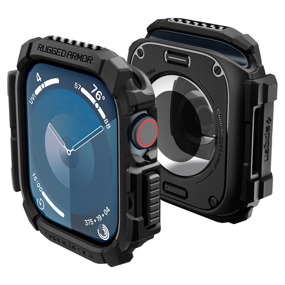 Калъф Spigen Rugged Armor за Apple Watch Series 10 / 11 42mm, Черен ACS08585