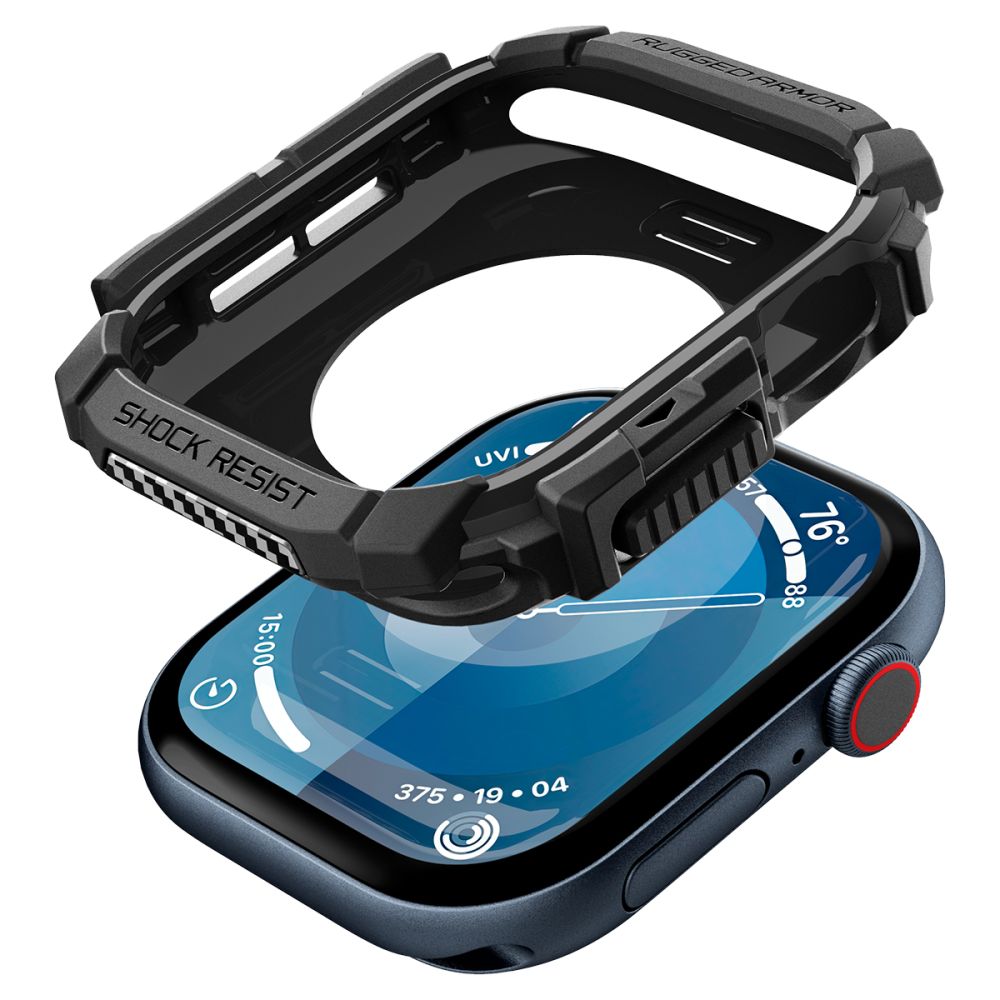 Калъф Spigen Rugged Armor за Apple Watch Series 10 / 11 42mm, Черен ACS08585