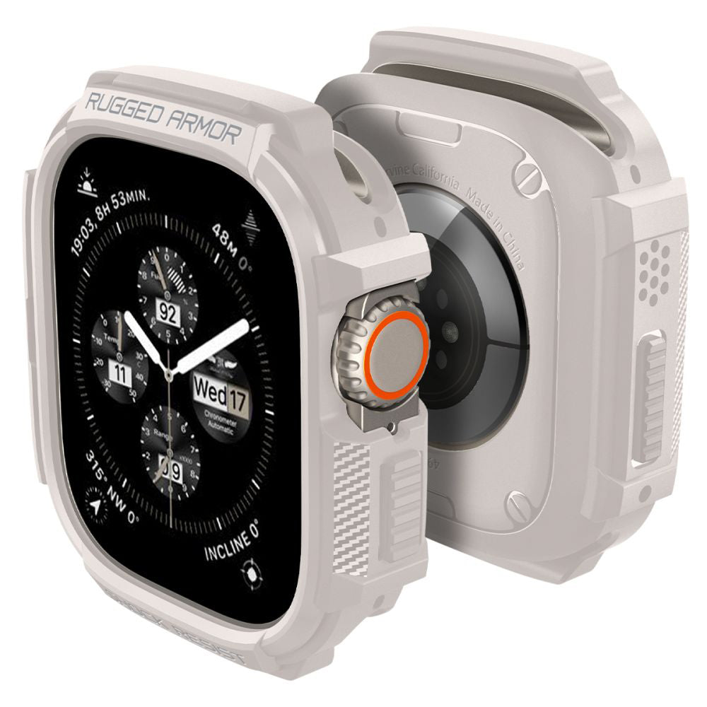 Калъф Spigen Rugged Armor за Apple Watch Ultra Series, Бежов ACS07381