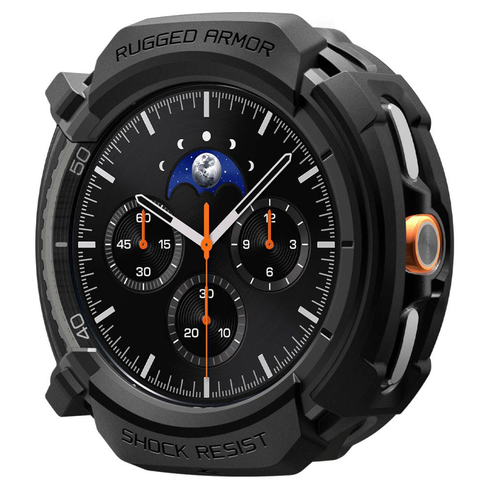 Калъф Spigen Rugged Armor за Samsung Galaxy Watch8 Classic, Матово Черен ACS10012