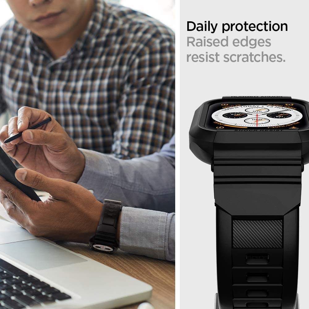Калъф Spigen Rugged Armor Pro за Apple Watch 44mm Series, Черен 062CS25324