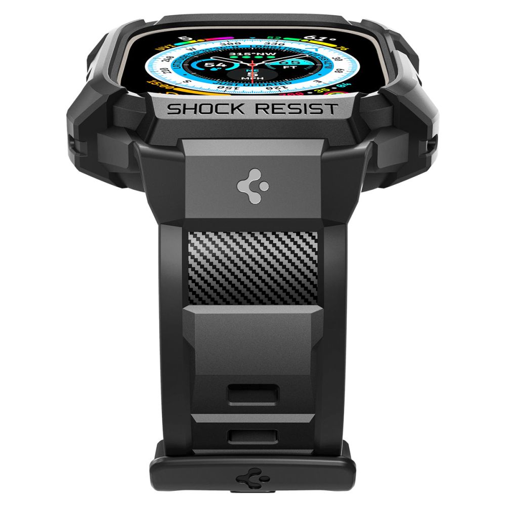 Калъф Spigen Rugged Armor Pro за Apple Watch Ultra Series, Черен