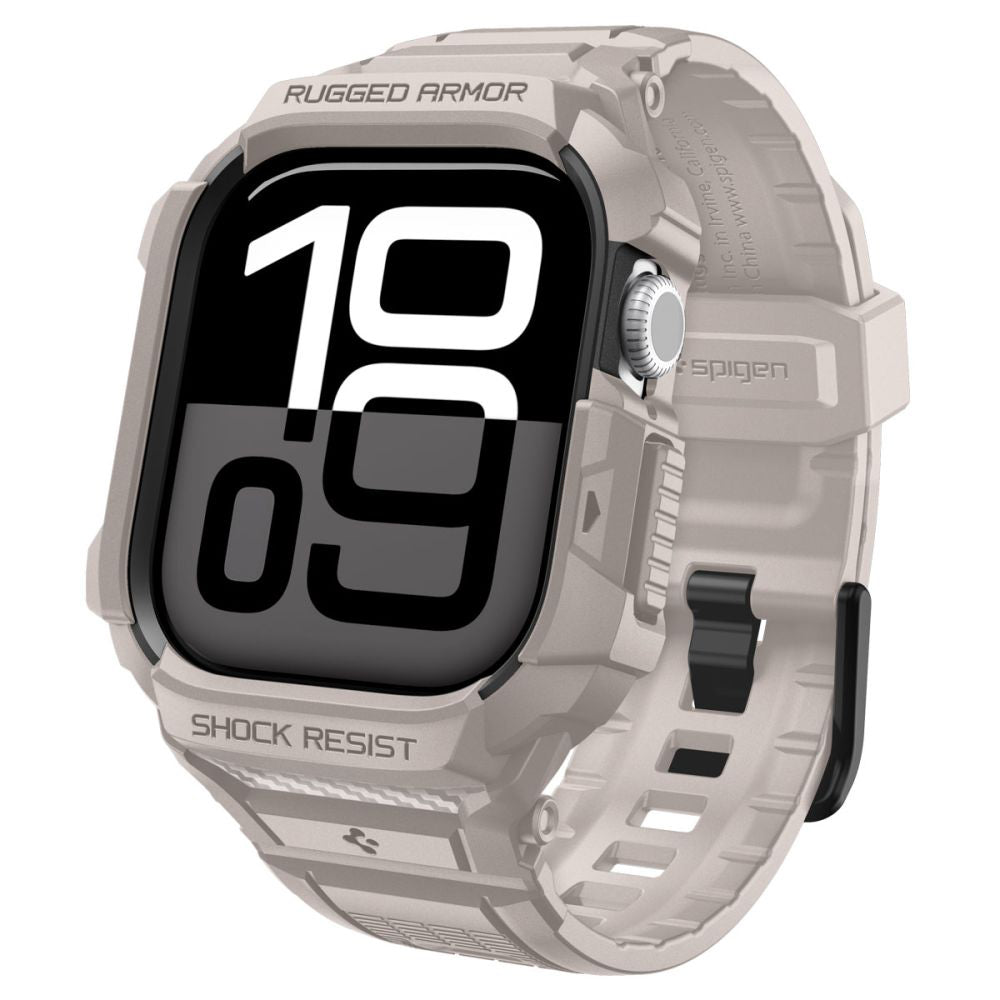 Калъф Spigen Rugged Armor Pro V2 за Apple Watch Series 10 / 11 42mm, Бежов ACS10496