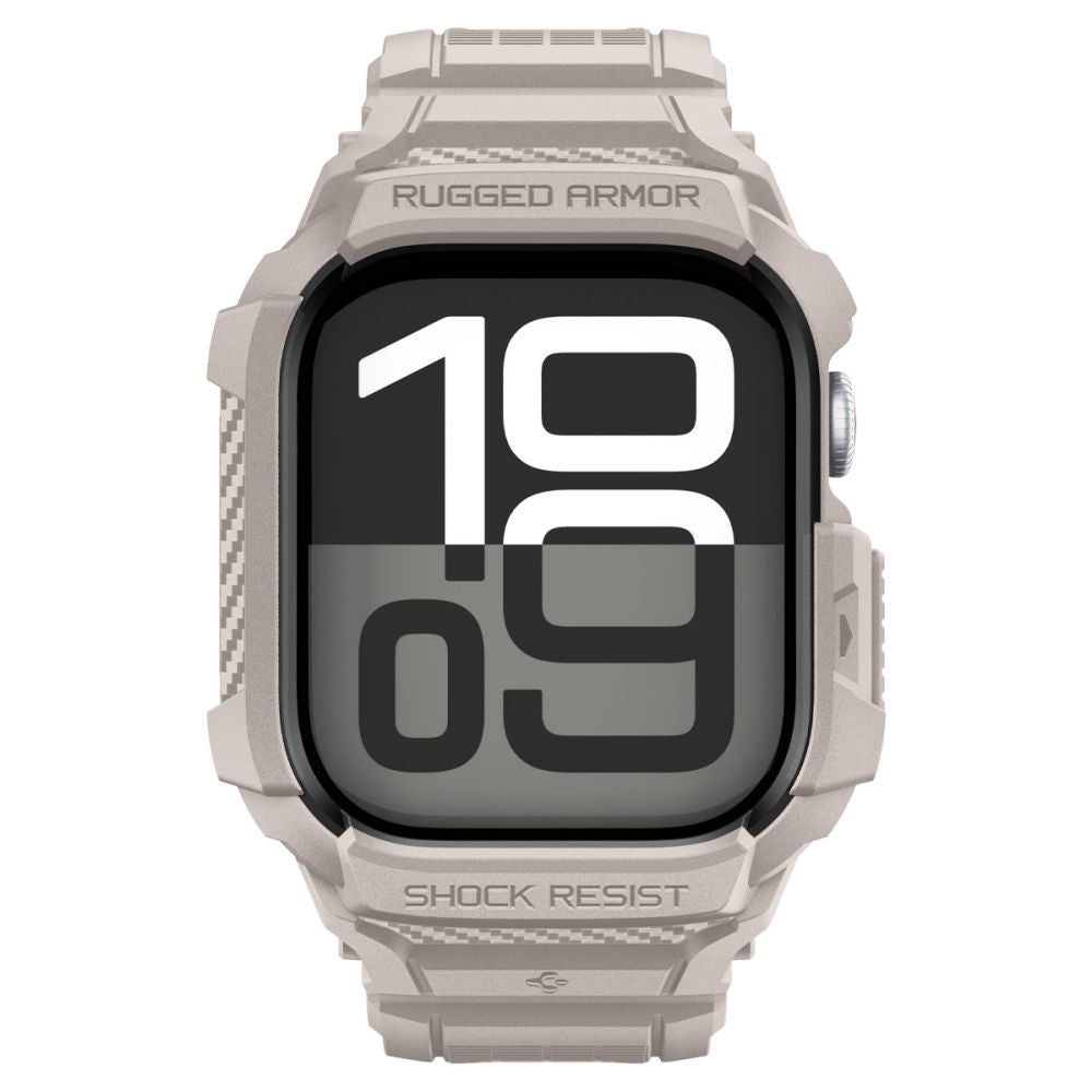 Калъф Spigen Rugged Armor Pro V2 за Apple Watch Series 10 / 11 42mm, Бежов ACS10496