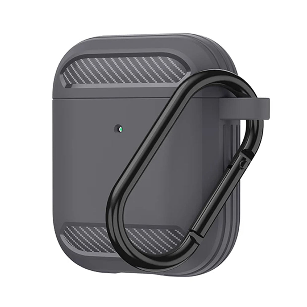 Калъф Techsuit Carbon за Apple AirPods Gen 2 / Gen 1, Сив