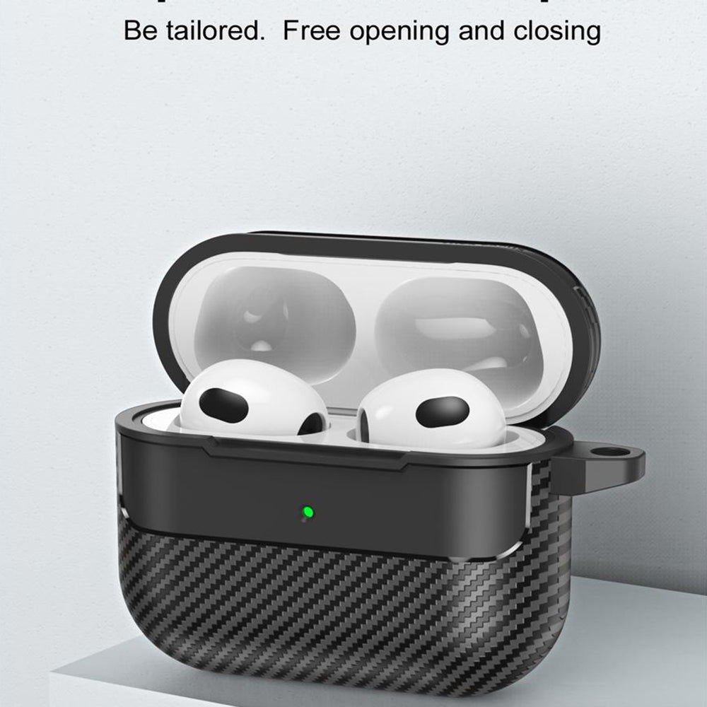 Калъф Techsuit CarbonFiber за Apple AirPods 3, Черен
