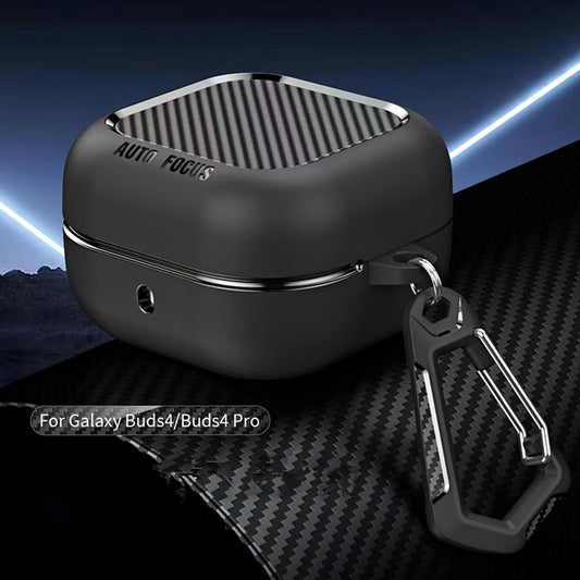 Калъф Techsuit CarbonFiber за Samsung Galaxy Buds4 / Buds4 Pro, Черен