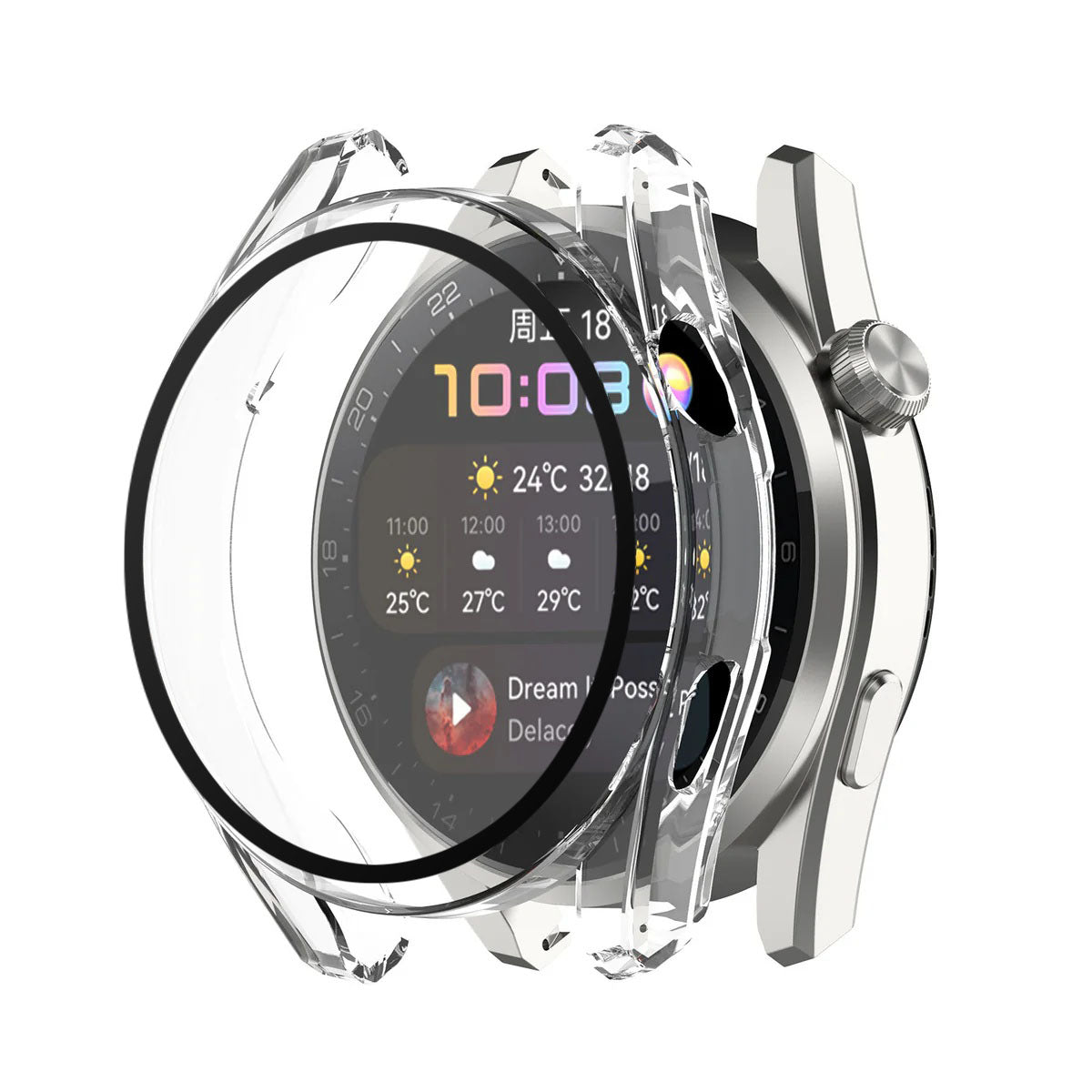 Калъф Techsuit Defense360 Pro за Huawei Watch 3, Прозрачен