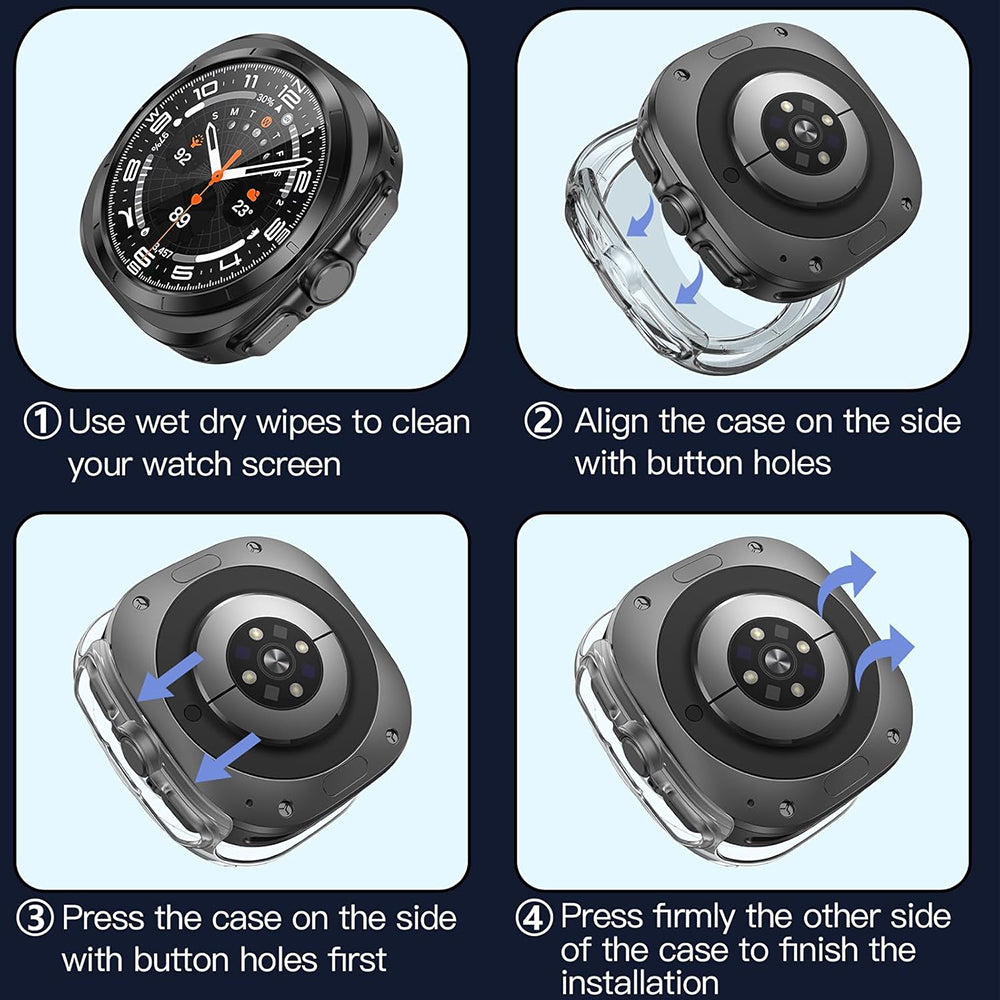 Калъф Techsuit Defense360 Pro за Samsung Galaxy Watch Ultra, прозрачен