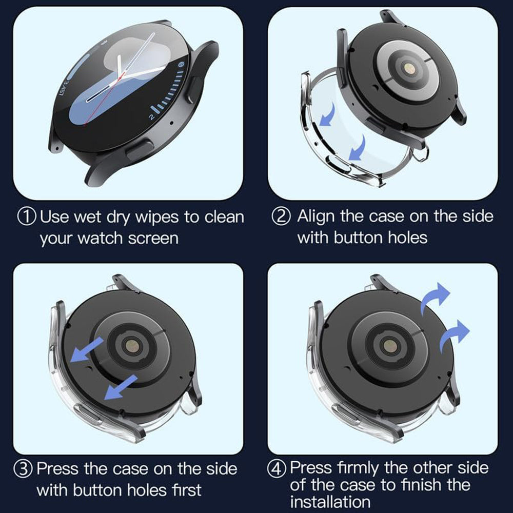 Калъф Techsuit Defense360 Pro за Samsung Galaxy Watch7 44mm, Прозрачен