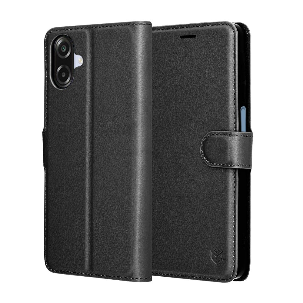 Калъф за Samsung Galaxy A07 4G A075, Techsuit, Leather Folio, Черен