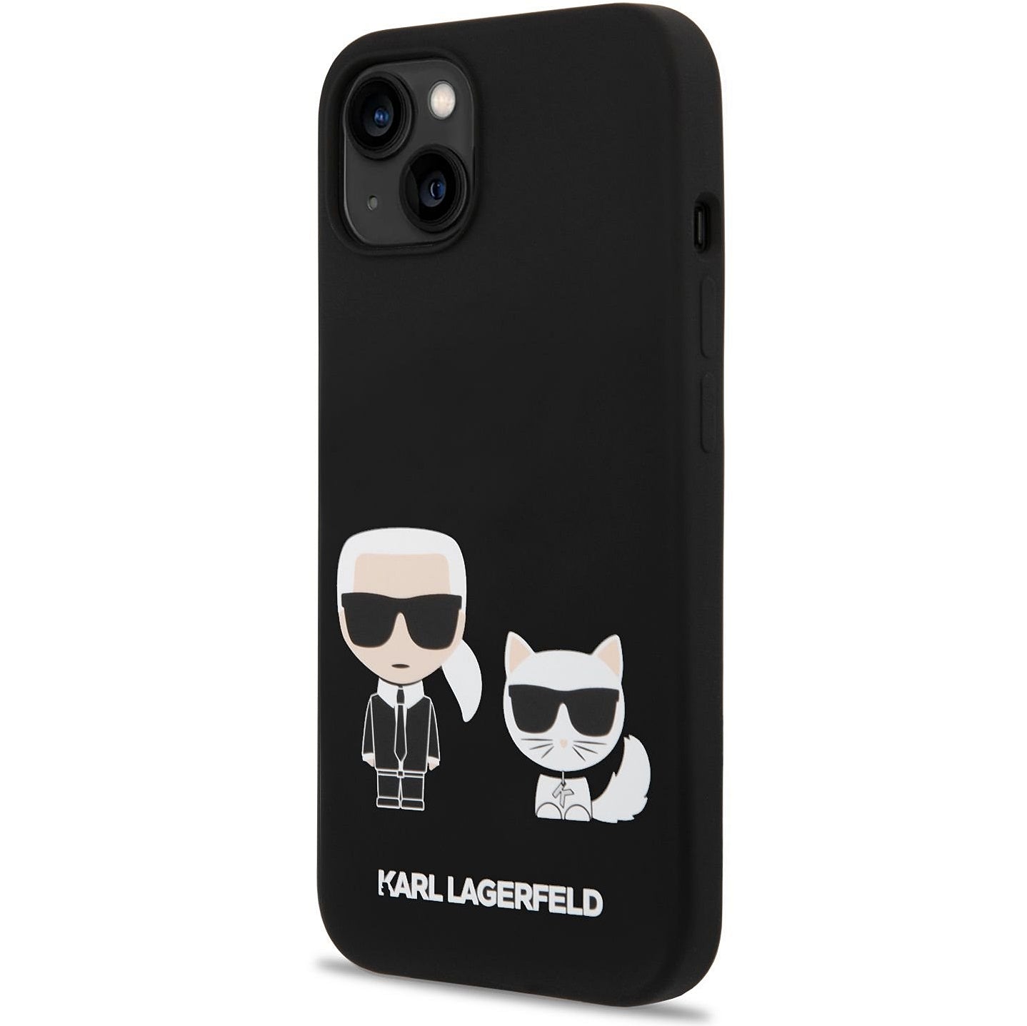 Калъф MagSafe за Apple iPhone 14 Plus, Karl Lagerfeld, Силикон Karl & Choupette, Черен