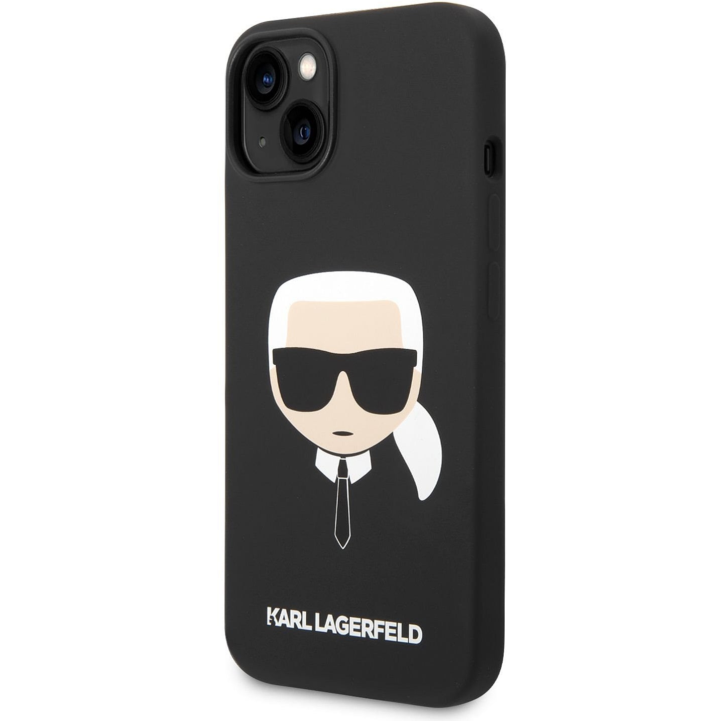 Калъф MagSafe за Apple iPhone 14 Plus, Karl Lagerfeld, Liquid Silicone Karl Head, Черен